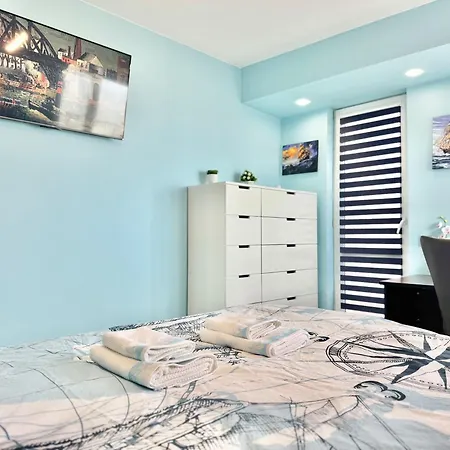 شقة Seasky Smarthome Penthouse For 6 Guests With Private Parking 5 Minutes аway From And Centre بورغاس