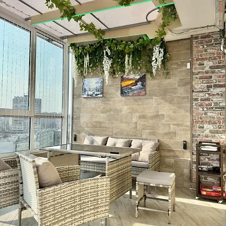 شقة Seasky Smarthome Penthouse For 6 Guests With Private Parking 5 Minutes аway From And Centre بورغاس